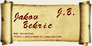 Jakov Bekrić vizit kartica